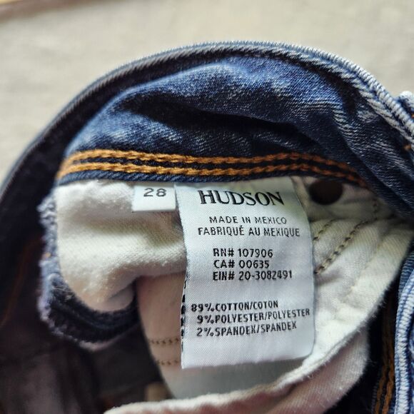 Hudson Jeans Women 28 Blue Denim Collin Flap Skinny Stretch Actual 28x31 - Picture 10 of 16